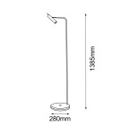 Floor lamps - Amplex Floor lamp Amos - Polished brass-black (1385 mm) 8908 - product 2