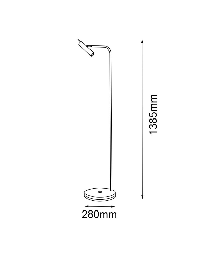 Floor lamps - Amplex Floor lamp Amos - Polished brass-black (1385 mm) 8908 - product kolory-swiatla.pl 2