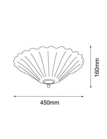 Amplex Plafon Bacelo 45 - Mosiądz polerowany-złoty (160 mm) 8158 - produkt 2