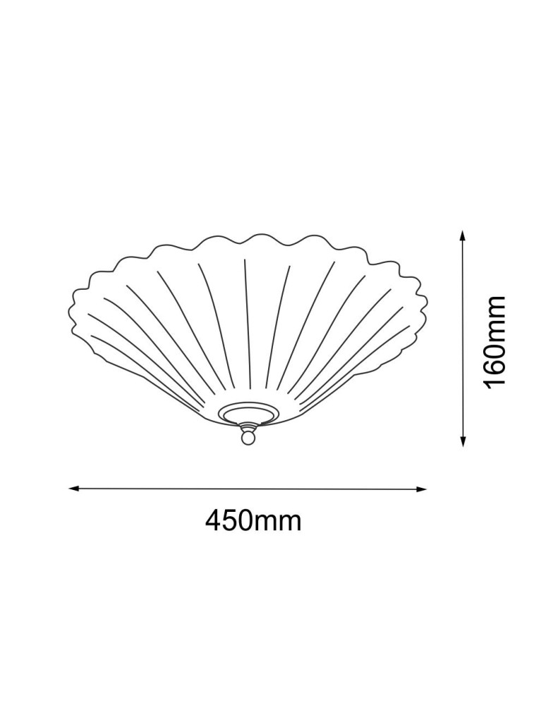 Classic ceiling lamps - Amplex Plafond Bacelo 45 - Polished Brass-Gold (160 mm) 8158 - product kolory-swiatla.pl 2