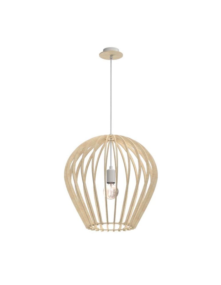 Pendant lamps - Amplex Bala Pendant Lamp - Natural Plywood (460 mm) 5016 - product kolory-swiatla.pl 1