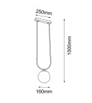 Pendant lamps spheres - Amplex Balos pendant lamp - Polished brass-white 8163 - product 2