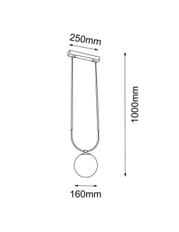 Amplex Lampa wisząca Balos - Mosiądz polerowany-biała 8163 - produkt 2