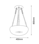 Classic chandeliers - Amplex Button 45 pendant lamp - Polished brass-gold (450 mm) 8176 - product 2