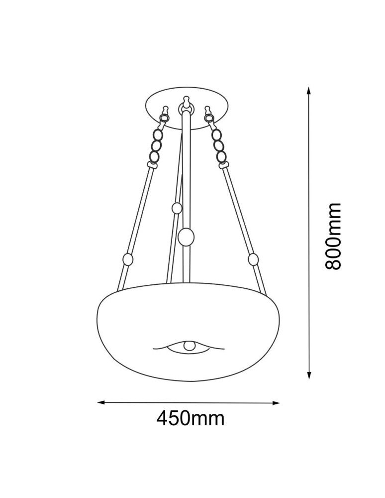Classic chandeliers - Amplex Button 45 pendant lamp - Polished brass-gold (450 mm) 8176 - product kolory-swiatla.pl 2