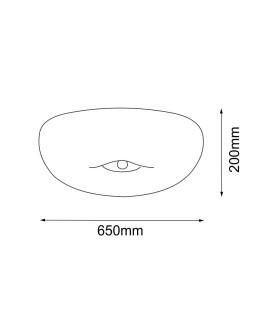 Amplex Plafon Button 65 - Mosiądz polerowany-złoty (200 mm) 8180 - produkt 2