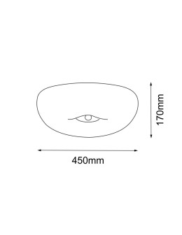 Amplex Plafon Button 45 - Mosiądz polerowany-złoty (170 mm) 8182 - produkt 2