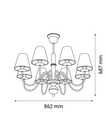 Amplex Deria Pendant Lamp - Platinum (862 mm) 5099 - product 2