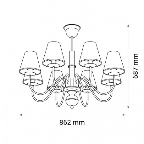 Amplex Lampa wisząca Deria - Platyna (862 mm) 5099