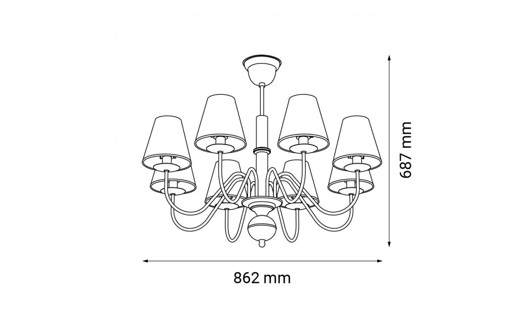 Amplex Lampa wisząca Deria - Platyna (862 mm) 5099