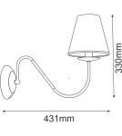 Classic wall lamps - Amplex Wall lamp Deria K - Platinum 4011 - product 2