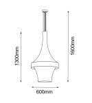 Pendant lamps - Amplex Dota A Pendant Lamp - Black (600 mm) 3000K 5033 - product 2