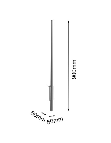 Amplex Kinkiet Ebora 1 - Mosiądz mat-czarny (900 mm) 3000K 8241 - produkt 2
