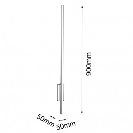 Amplex Kinkiet Ebora 1 - Mosiądz mat-czarny (900 mm) 3000K 8241