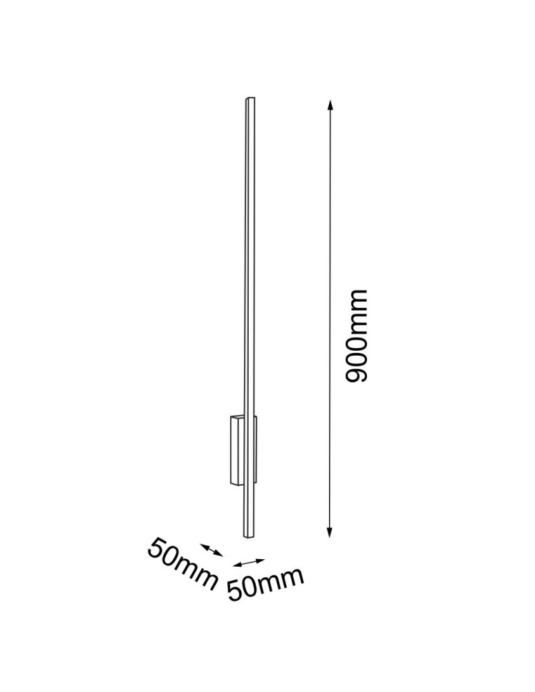 Designer wall lamps - Amplex Wall lamp Ebora 1 - Brass matte-black (900 mm) 3000K 8241 - product kolory-swiatla.pl 2