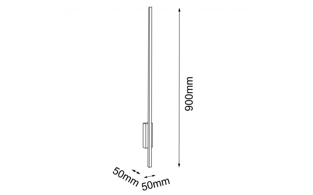 Amplex Kinkiet Ebora 1 - Mosiądz mat-czarny (900 mm) 3000K 8241