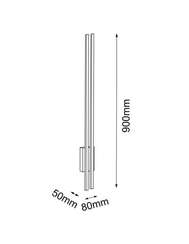 Amplex Kinkiet Ebora 2 - Mosiądz mat-czarny (900 mm) 3000K 8243 - produkt 2