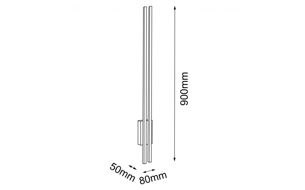 Amplex Kinkiet Ebora 2 - Mosiądz mat-czarny (900 mm) 3000K 8243