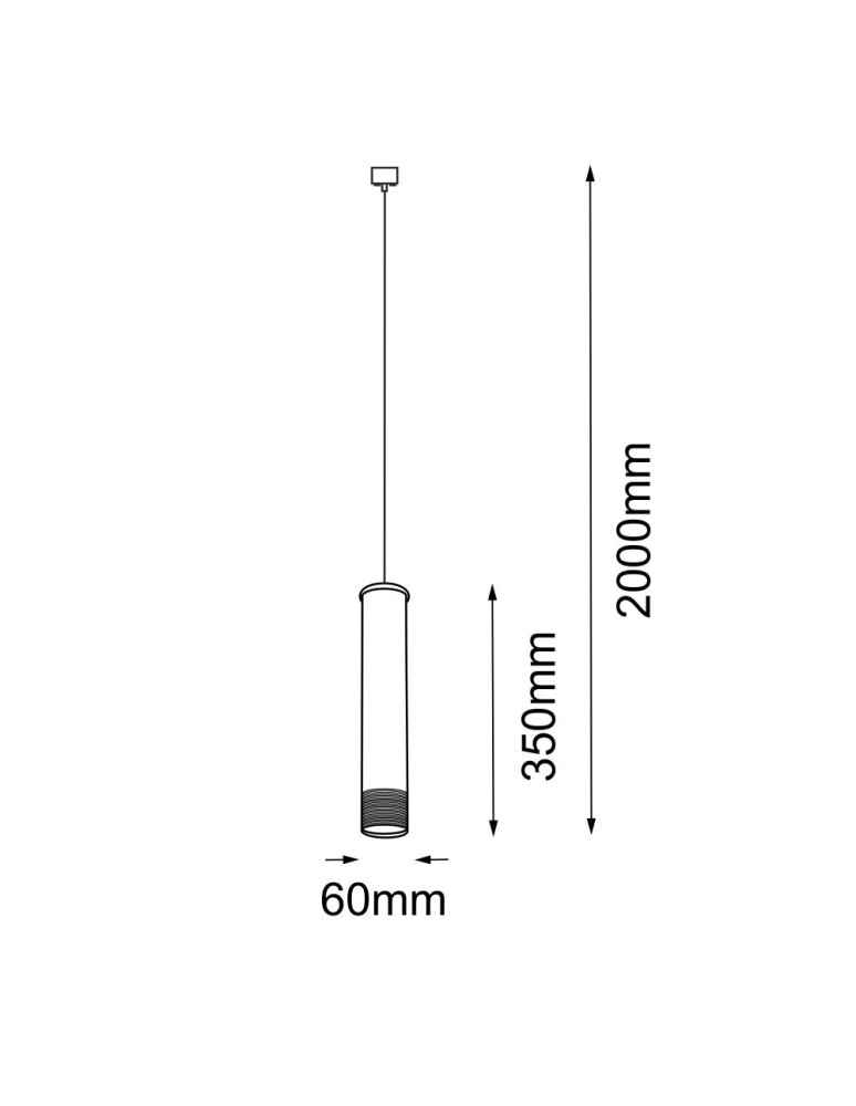 Pendant tube lamps - Amplex Pendant lamp Eido 1 - Matte black-patina (350 mm) 8256 - product kolory-swiatla.pl 2