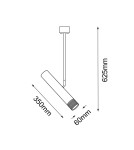 Spotlight ceiling lamps - Amplex Eido spotlight - Black-patina matte 8266 - product 2