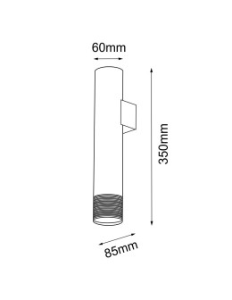 Amplex Wall lamp Eido 1 - Black-patina matte (350 mm) 8268 - product 2