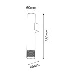 Tube wall lamps - Amplex Wall lamp Eido 1 - White-patina matt (350 mm) 8269 - product 2