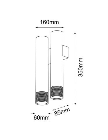 Amplex Kinkiet Eido 2 - Biały-patyna mat (350 mm) 8271 - produkt 2