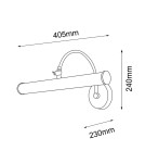 Illuminating images - Amplex Expo M wall lamp - Patina matt (405 mm) 8283 - product 2