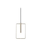 Pendant lamps - Amplex Faro Rectangle Pendant Lamp - Polished Brass (185 mm) 8288 - product 1