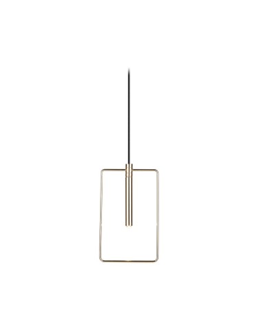 Amplex Faro Rectangle Pendant Lamp - Polished Brass (185 mm) 8288