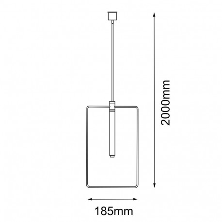 Amplex Lampa wisząca Faro prostokąt - Mosiądz polerowany (185 mm) 8288