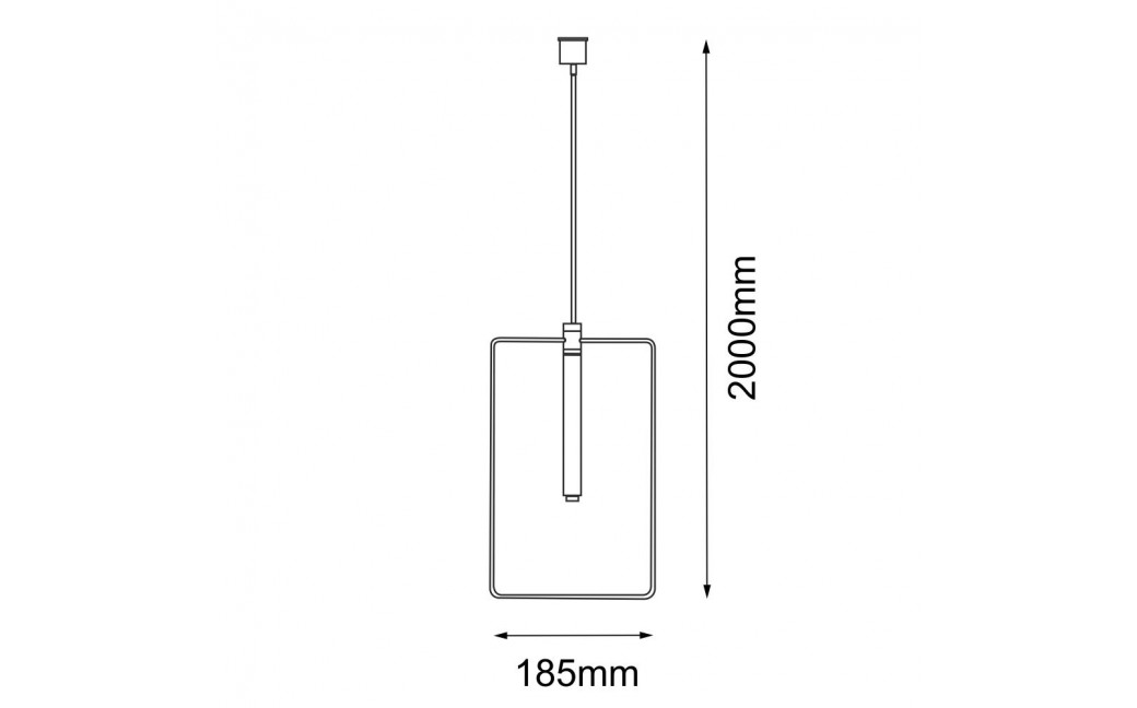 Amplex Lampa wisząca Faro prostokąt - Mosiądz polerowany (185 mm) 8288