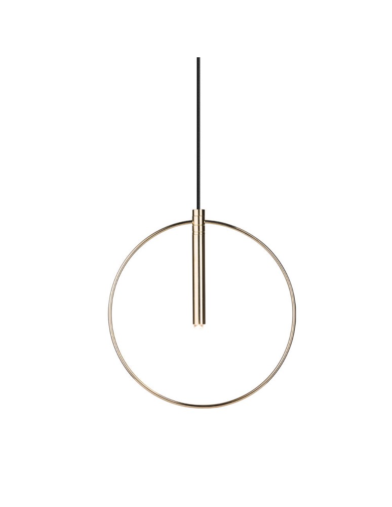 Pendant lamps - Amplex Faro pendant lamp circle - Polished brass (320 mm) 8290 - product kolory-swiatla.pl 1
