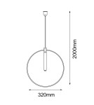 Pendant lamps - Amplex Faro pendant lamp circle - Polished brass (320 mm) 8290 - product 2