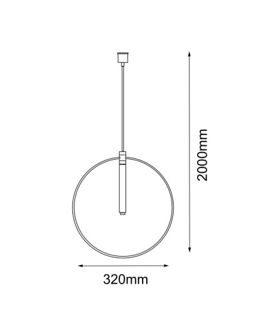 Amplex Lampa wisząca Faro okrąg - Mosiądz polerowany (320 mm) 8290 - produkt 2