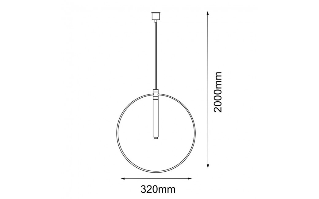 Amplex Lampa wisząca Faro okrąg - Mosiądz polerowany (320 mm) 8290