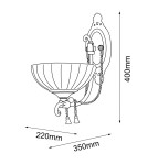 Classic wall lamps - Amplex Wall lamp Granada - Patina gloss (400 mm) 8307 - product 2