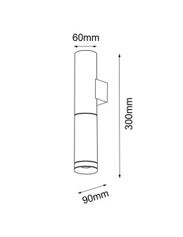 Amplex Kinkiet Kavos 1 - Mosiądz polerowany-czarny (300 mm) 8358 - produkt 2