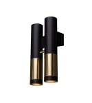 Tube wall lamps - Amplex Wall lamp Kavos 2 - Polished brass-black (300 mm) 8360 - product 1