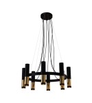 Modern pendant lamps - Amplex Kavos 8 pendant lamp - Polished brass-black (730 mm) 8372 - product 1