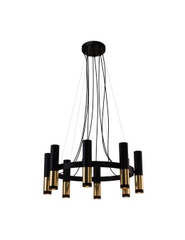 Amplex Lampa wisząca Kavos 8 - Mosiądz polerowany-czarna (730 mm) 8372