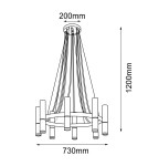 Modern pendant lamps - Amplex Kavos 8 pendant lamp - Polished brass-black (730 mm) 8372 - product 2