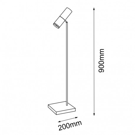 Amplex Lampa stołowa Kavos - Mosiądz polerowany-czarna (900 mm) 8376