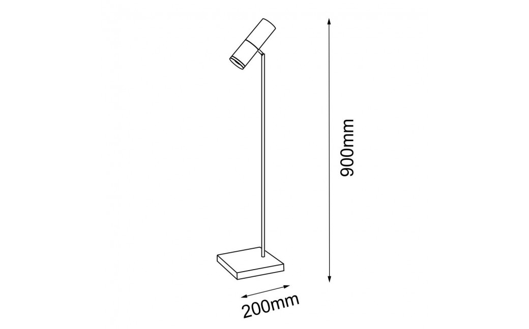 Amplex Lampa stołowa Kavos - Mosiądz polerowany-czarna (900 mm) 8376