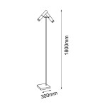 Floor lamps - Amplex Floor lamp Kavos - Polished brass-black (1800 mm) 8378 - product 2