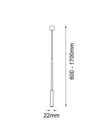 Amplex Pendant Lamp Lara 1 - Polished Brass-Black (1700 mm) 8346 - product 2