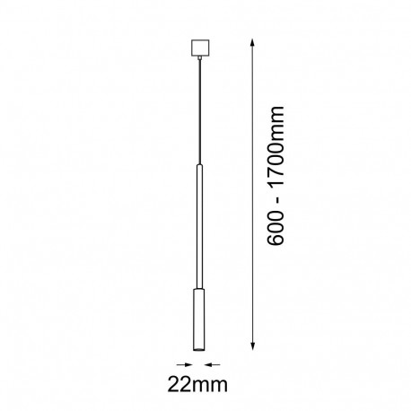 Amplex Lampa wisząca Lara 1 - Mosiądz polerowany-czarna (1700 mm) 8346