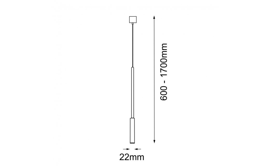 Amplex Lampa wisząca Lara 1 - Mosiądz polerowany-czarna (1700 mm) 8346