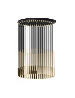 Amplex Pendant lamp Lara 35 - Polished brass-black (420 mm) 8348