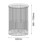 Pendant tube lamps - Amplex Pendant lamp Lara 35 - Polished brass-black (420 mm) 8348 - product 2